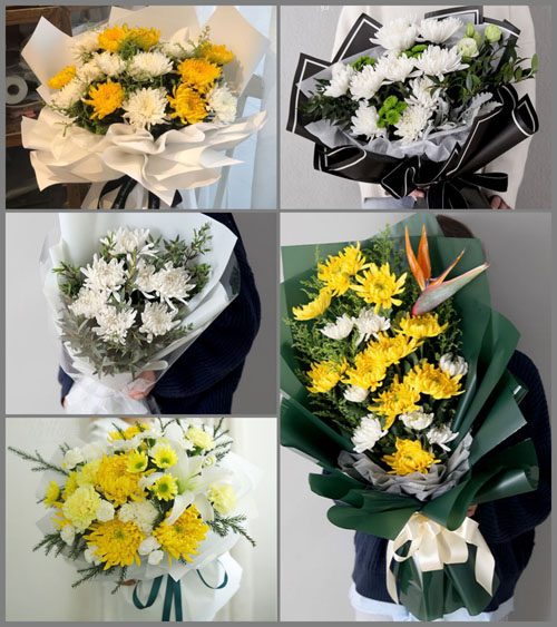 山东青岛胶州市云溪街道白事花束代送